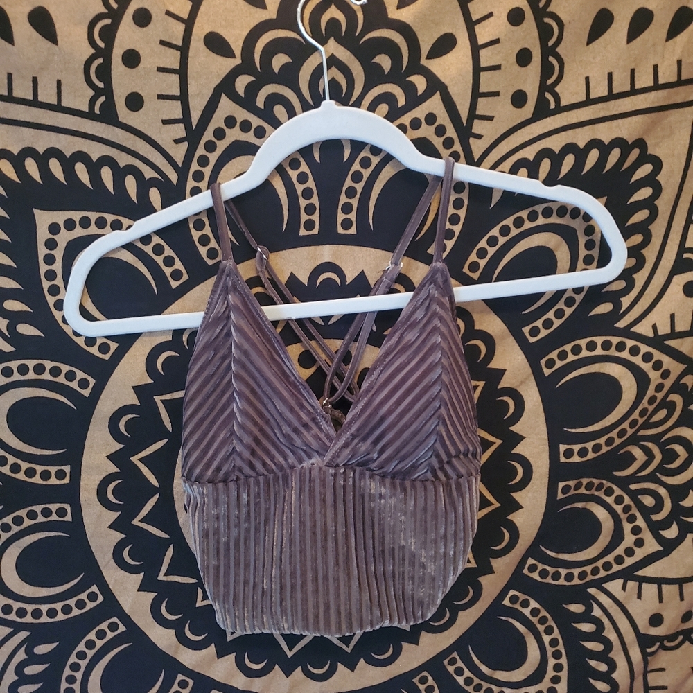 Velvet crop top